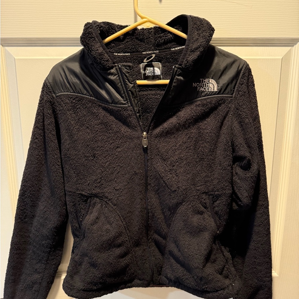 Black The North Face Fleece Womens Zip Up Hooded Cool Weather Jacket‎